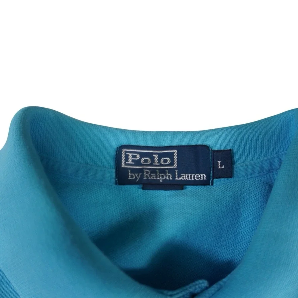 Polo Ralph Lauren Men's Large Blue Short Sleeve‎ Polo Shirt Pony Logo